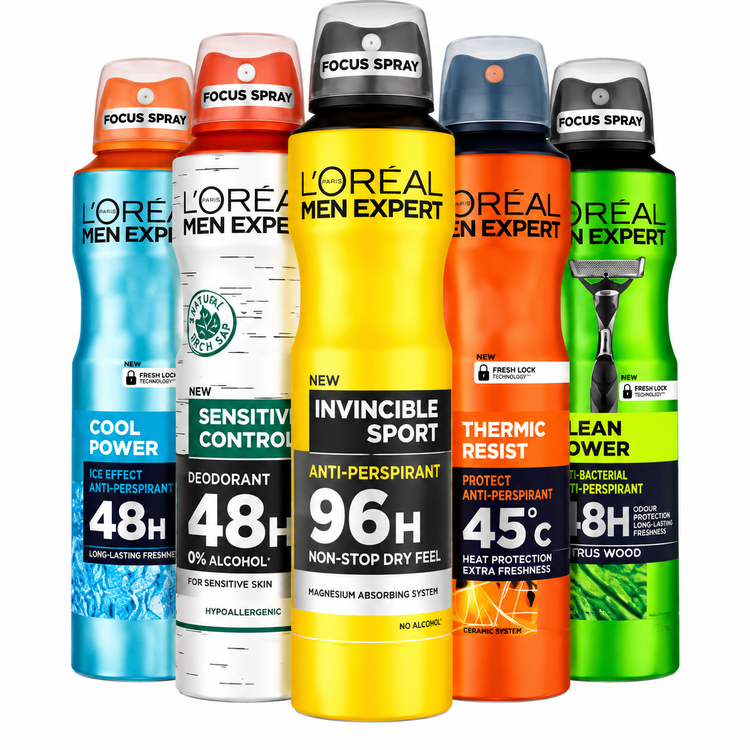 اسپری مردانه L’Oreal (Men Expert)در تمامی رایحهها